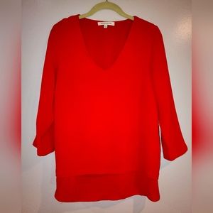 Red 3/4 Sleeve blouse